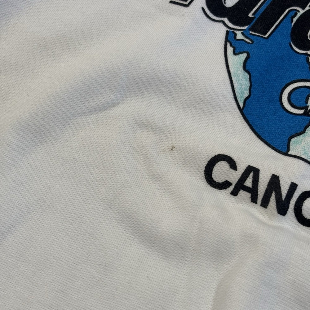 Vintage Hard Rock Cafe Sweater Cancun Mexico Crewneck White Men's L 90s Y2K - Picture 7 of 10
